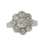 Pierścionek złoty z diamentami ok. 1,88 ct