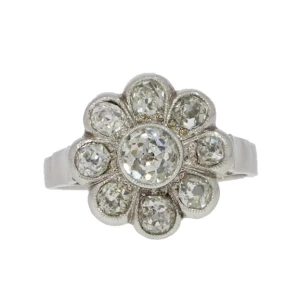 Pierścionek złoty z diamentami ok. 1,88 ct