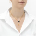 Naszyjnik złoto, cytryny i diamenty