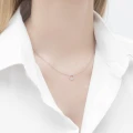 59898 Naszyjnik minimalistyczny z białego złota z diamentami