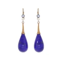 Kolczyki lapis lazuli szafiry i diamenty