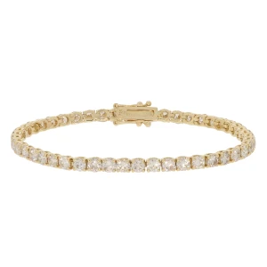 Złota bransoletka tenisówka z diamentami 7,7 ct próba 750