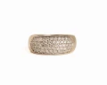 Pierścionek złoty z diamentami ok. 1 ct