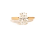 Złoty pierścionek z brylantem 2,02 ct