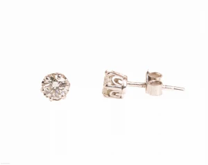 Złote kolczyki z sztyfty z diamentami 0,60 ct