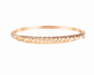 Bransoletka w różowym złocie z 39 diamentami, ok. 0,40 ct