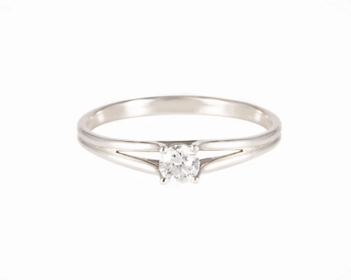 Pierścionek w białym złocie z diamentem ok. 0,23 ct