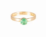 Złoty pierścionek ze szmaragdem ok. 0,89 ct