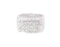 Sygnet w białym złocie z 28 diamentami, ok. 0,85 ct