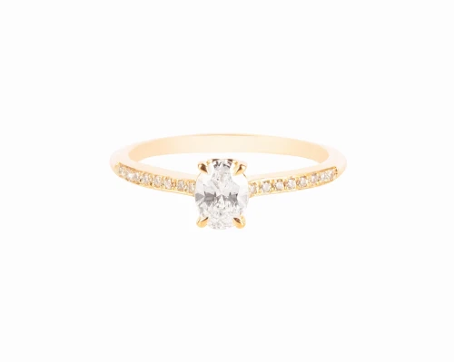 Pierścionek z diamentami ok. 0,49 ct w złocie