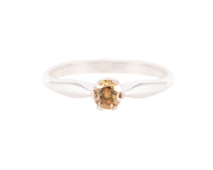 Pierścionek w białym złocie z diamentem ok. 0,28 ct