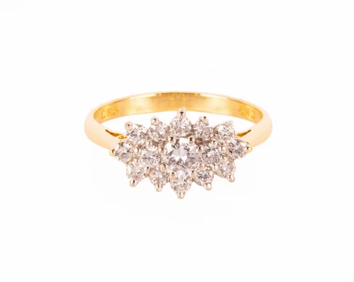 Pierścionek z 15 diamentami ok. 0,65 ct