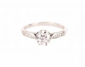 Pierścionek z diamentem ok. 1 ct w białym złocie palladowym