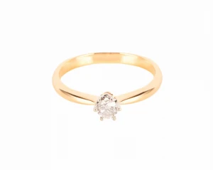 Zaręczynowy pierścionek z diamentem ok. 0,27 ct, złoto 585