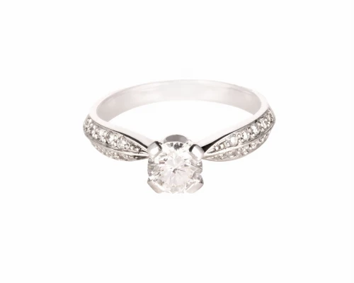 Pierścionek z platyny z brylantem ok. 0,70 ct i 32 diamentami