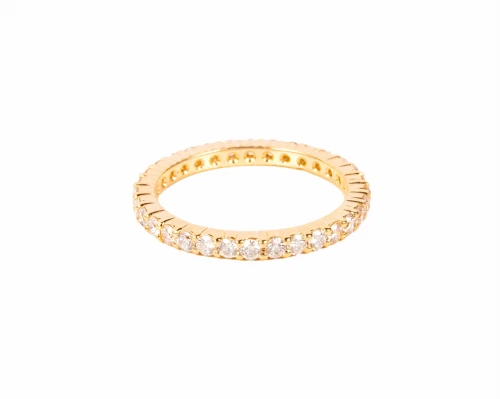 Pierścionek typu eternity, z diamentami ok. 1,0 ct