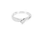 Pierścionek zaręczynowy w białym złocie z diamentem ok. 0,12 ct