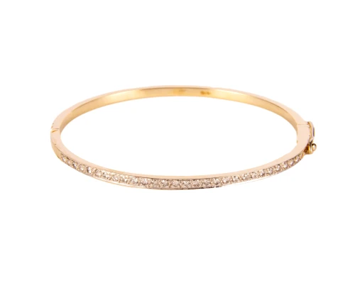 Złota bransoleta z diamentami o masie ok. 0,85 ct