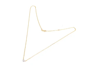 Złoty naszyjnik z diamentem ok. 0, 23 ct