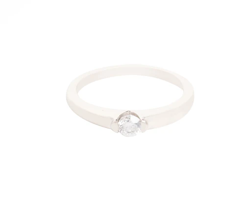 Pierścionek z diamentem ok. 0,20 ct, białe złoto