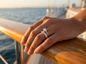 Obrączka z 12 diamentami, ok. 0,85 ct