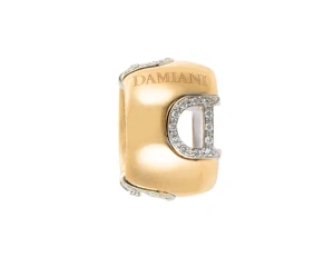 Złota zawieszka z diamentami, ok. 0,13 ct