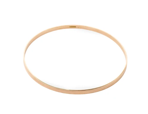 Sztywna bransoleta złota, typu bangle, próba 750