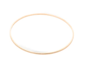 Sztywna bransoleta obręcz, typu bangle w żółtym złocie