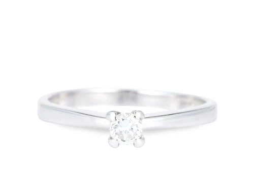 Pierścionek z diamentem o masie ok. 0,11 ct