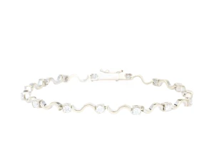 Złota bransoletka z diamentami łącznie ok. 1,50 ct