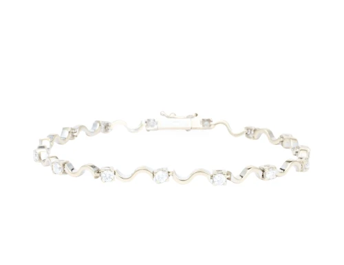 Złota bransoletka z diamentami łącznie ok. 1,5 ct
