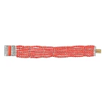 Bransoletka Art Deco z koralem i diamentami 19 cm