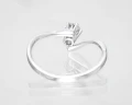 Pierścionek z białego złota z diamentem 05942